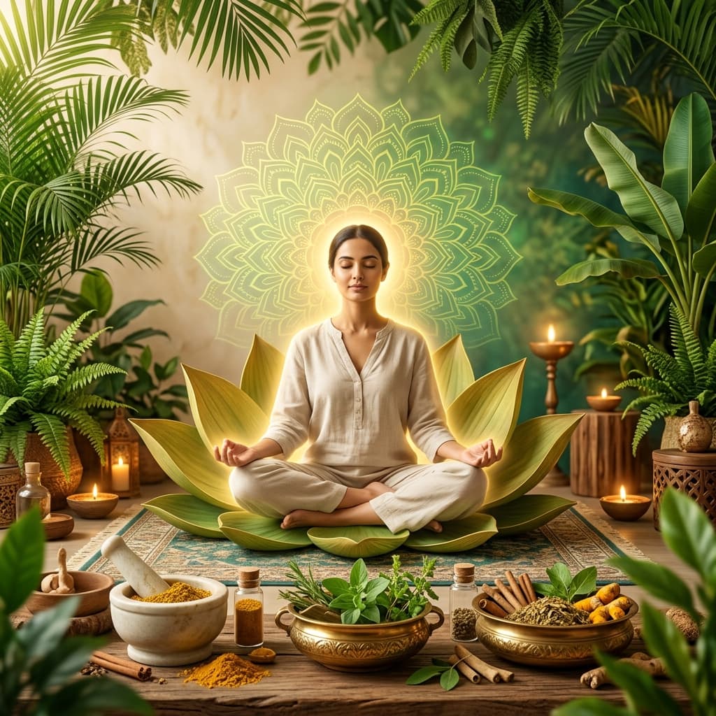 AyurKalp Wellness — meditation with herbs